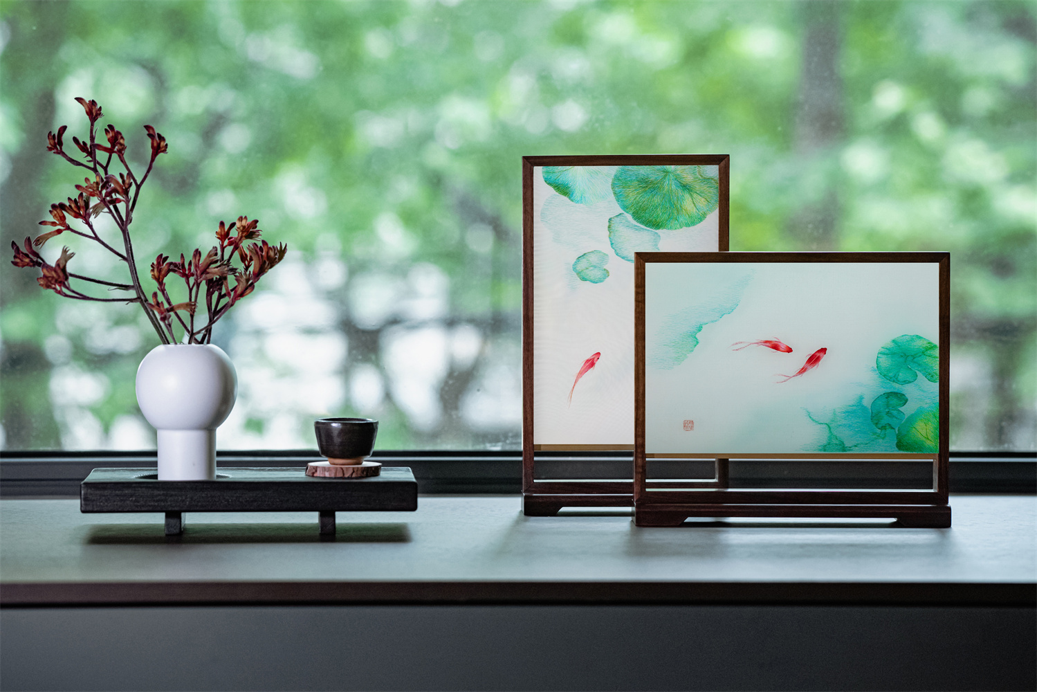 Blessings Upon Splendor <span>(Handcrafted Double-Sided Embroidery Art Object)</span>