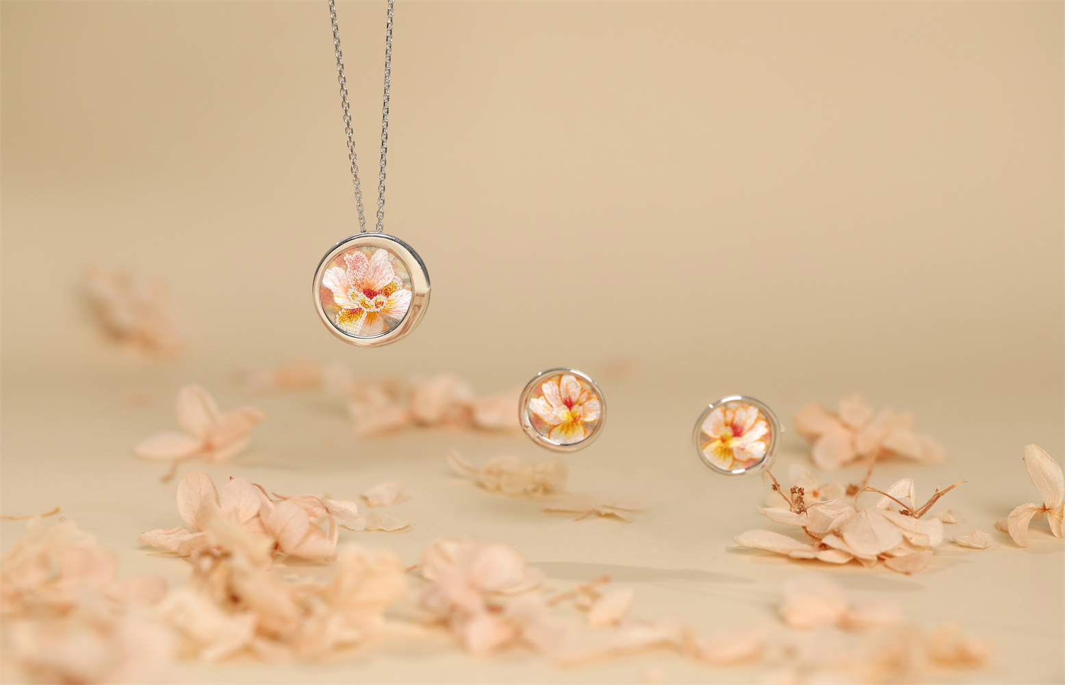 Blossoms and Full Moon Jewelry Series