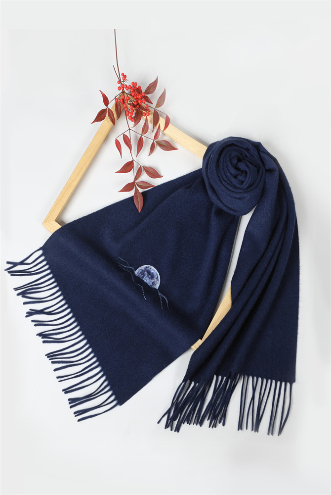 Eternity Embroidery Cashmere Scarf