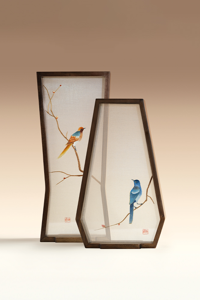 Peace and Joy <span>(Handcrafted Double-Sided Embroidery Art Object)</span>